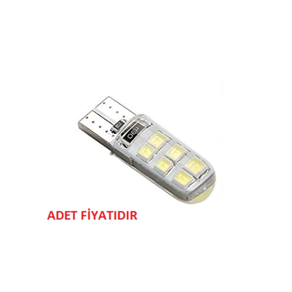 12V DİPSİZ LEDLİ ÇAKAR AMPÜL PEMBE 6 LEDLİ