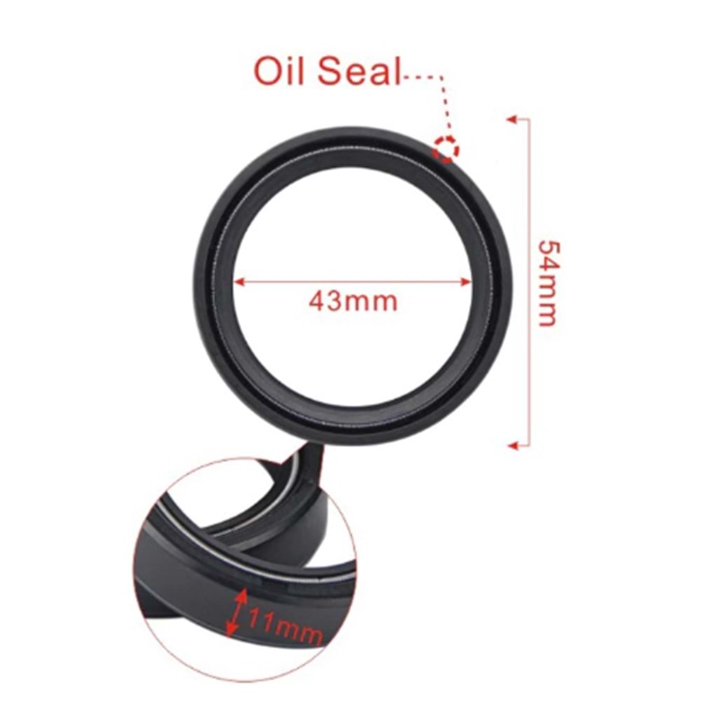 ÖN AMORTİSÖR KEÇESİ 43X54X11 2 Lİ SET SUZUKİ DL650 V-STROM, GSX R750-R1000