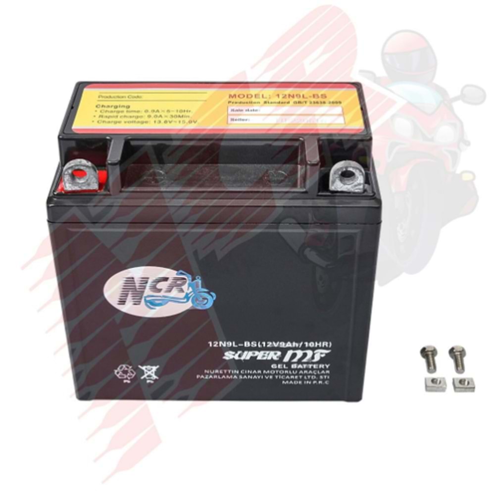 AKÜ 12N9L-BS 12V 9 AH MOTOSİKLET TVR