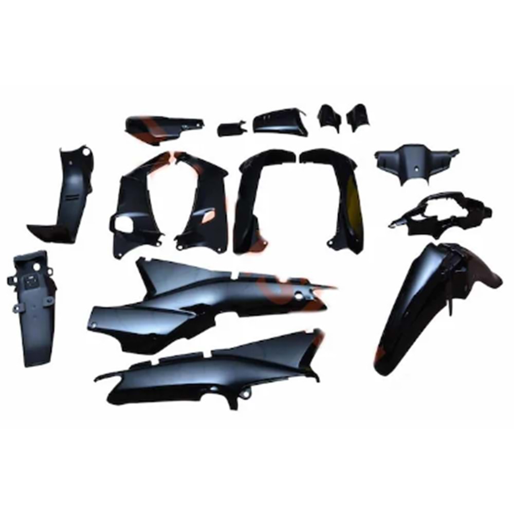 KAPORTA SETİ (far+stop yok) siyah BİSAN CUB stickersız