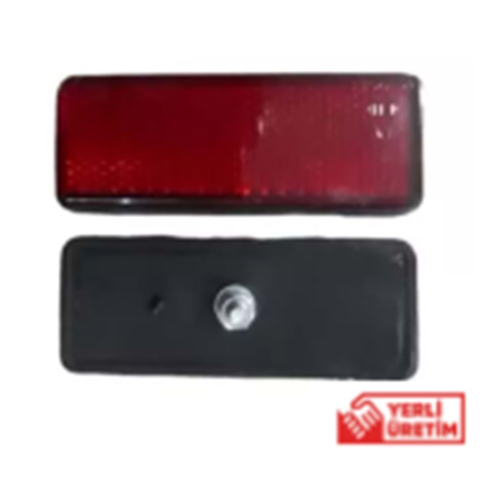 KÖŞELİ ÇAMURLUK REFLEKTÖRÜ KIRMIZI 5mm