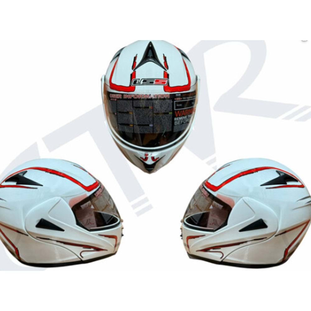 KASK ÇENESİ AÇILAN VİZÖRLÜ GÖZLÜKLÜ LS5 (İÇİ YIKANABİLİR )