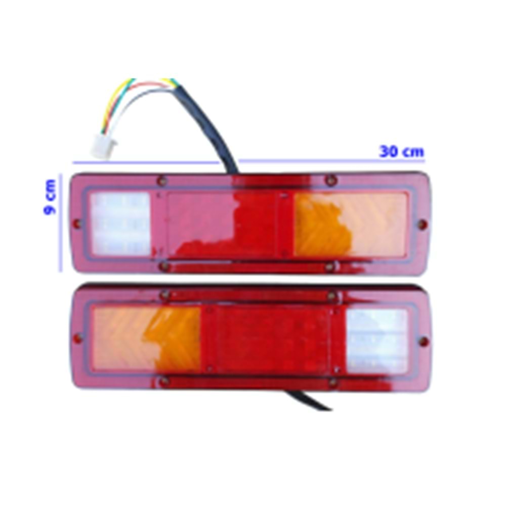 E-BİS 3 TEKERLİ KASALI STOP LED SAĞ-SOL KOMPLE