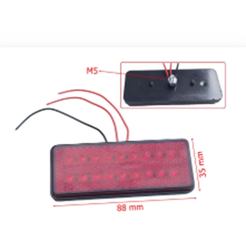 ÇAKAR REFLEKTÖR 18 LEDLİ 2 FONKSİYONLU 12-24V (ADET)
