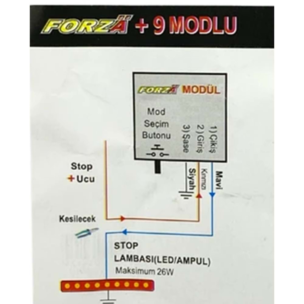 F1 FREN ÇAKAR MODÜL 9 MODLU FORZA