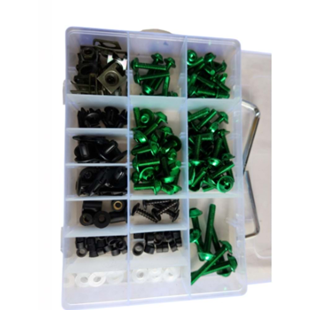 RACİNG KAPORTA VİDA SETİ YEŞİL