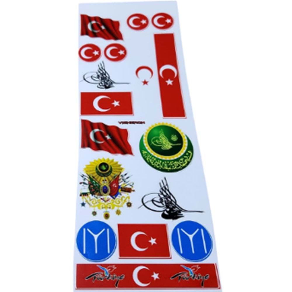TÜRK BAYRAĞI-IYI YAZI SETİ