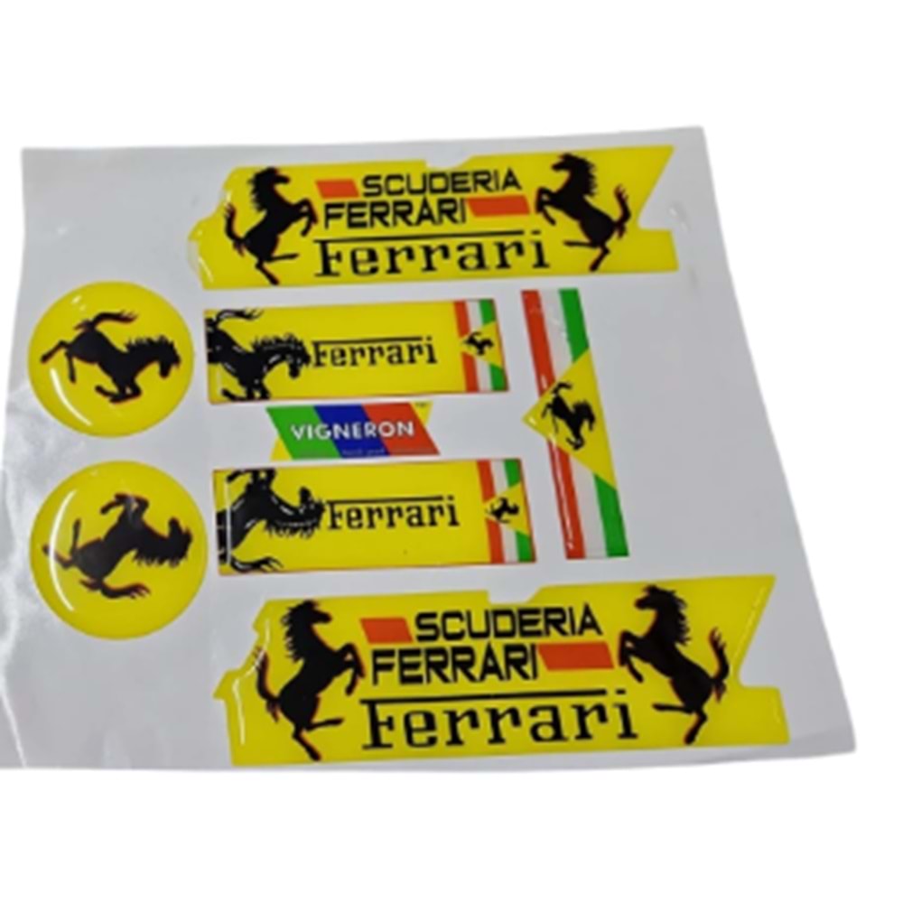 FERRARİ SARI DAMLA SET 6 PARÇA