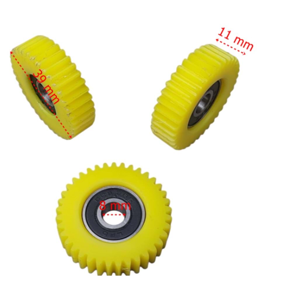 E-BİS PEDAL DESTEKLİ PLASTİK DİŞLİ RULMANLI 3 LÜ SET 37T