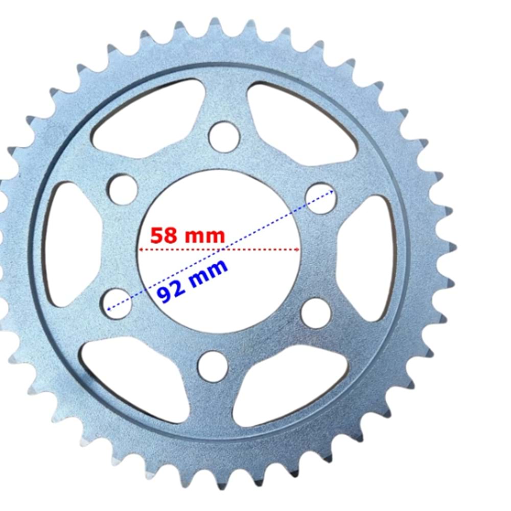RKS SRK125-BENELLİ 125S ARKA DİŞLİ 428-45T İÇ 58 mm 6 DELİK