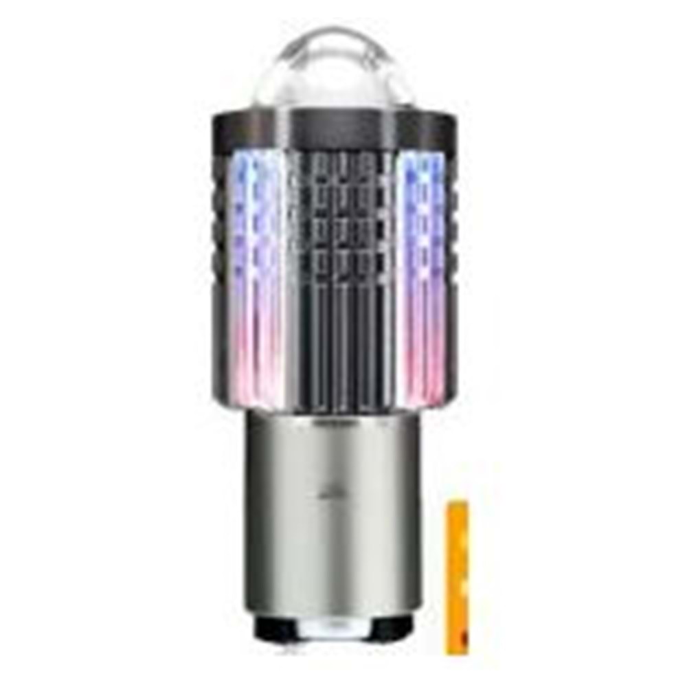 ZENON LEDLİ AMPÜL BOSCH TİPİ MERCEKLİ kırmızı-mavi ÇAKARLI