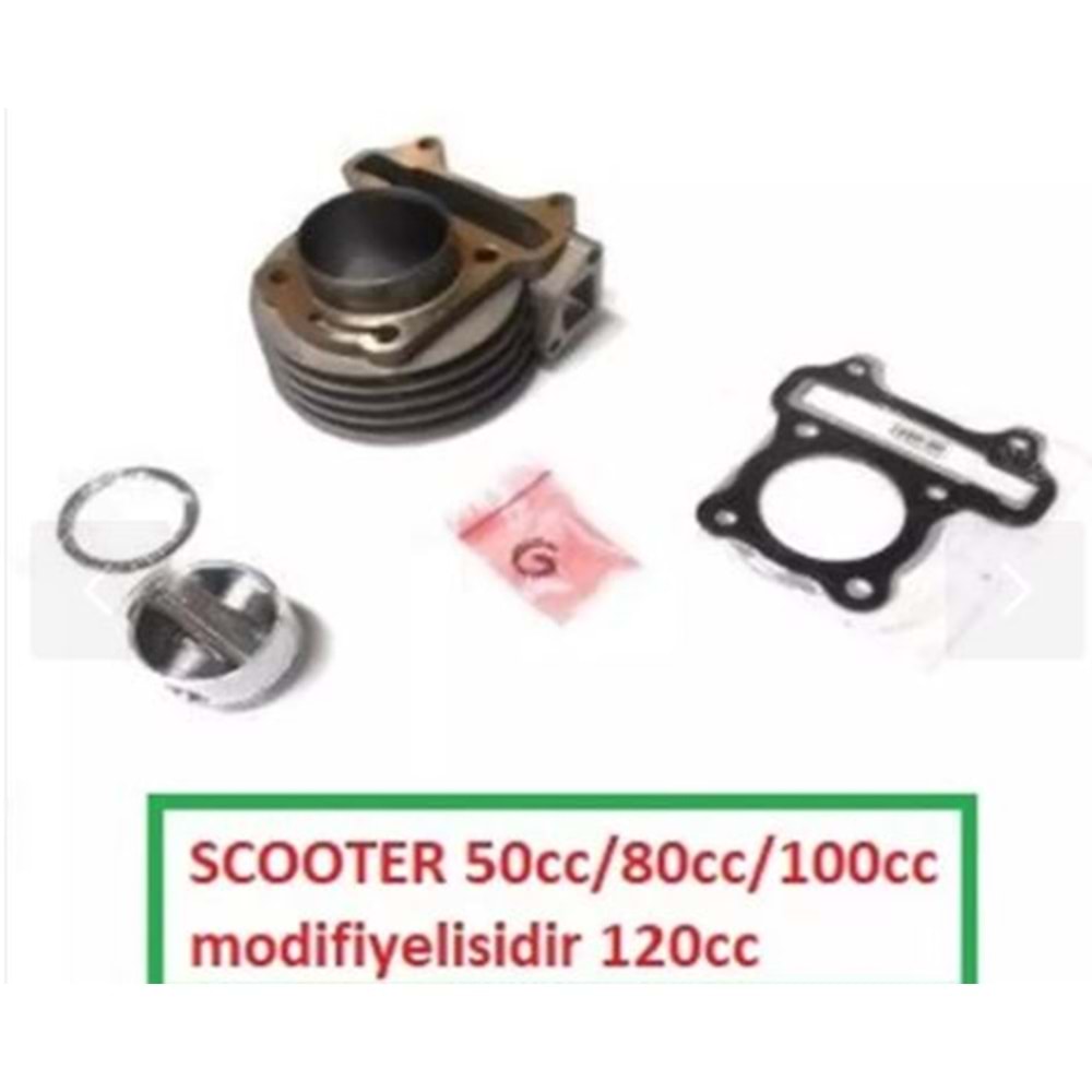 SİLİNDİR KOMPLE 52.00mm-13p-52.5boy (120cc) 50/80/100 SCOOTER