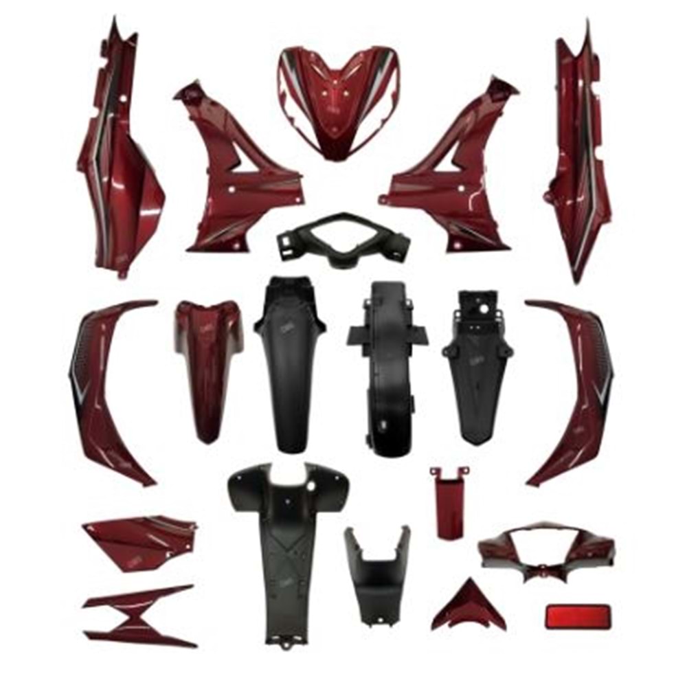 EGE KAPORTA SETİ KIRMIZI 19 PARÇA