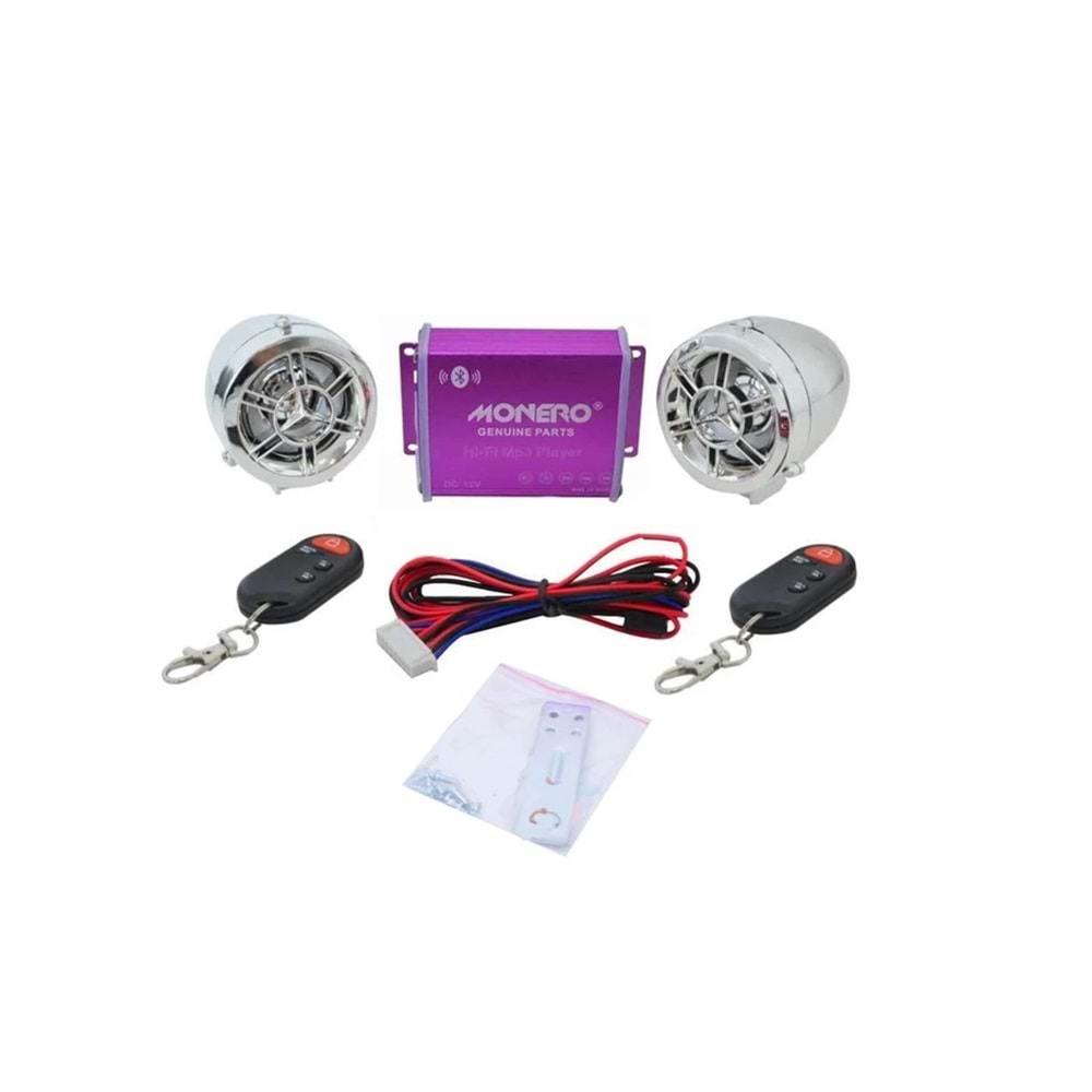 MOTOR ALARM+MÜZİK SETİ+MP3 BLUETOOTHLU NİKEL
