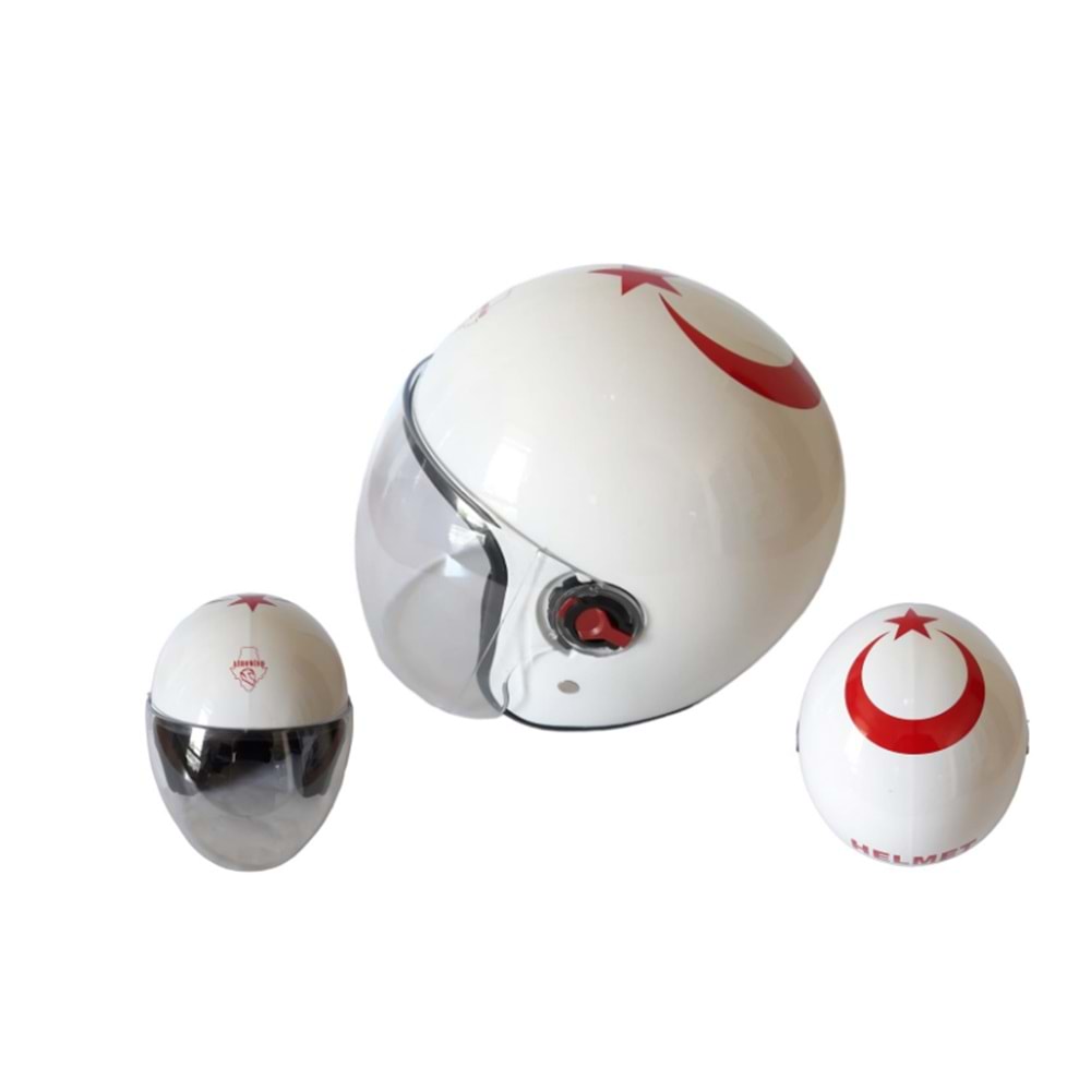 KASK ÇENESİZ BEYAZ