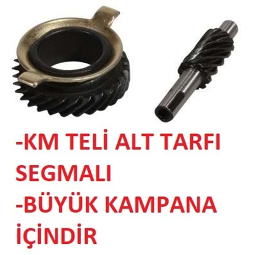 KM DİŞLİSİ+DİŞLİ MİLİ CGL/KUBA (segmanlı)