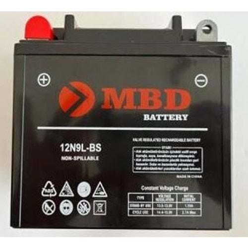 AKÜ 12N9L-BS 12V 9 AH MOTOSİKLET OMBD