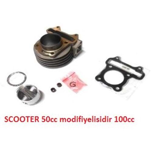 SİLİNDİR KOMPLE 50.00mm-13p-52.5boy 100cc SCOOTER