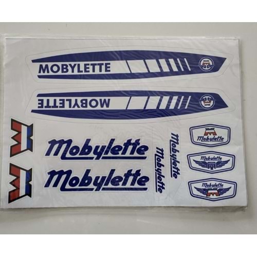 MOBYLETTE AV-7 YAZI TAKIMI MAVİ