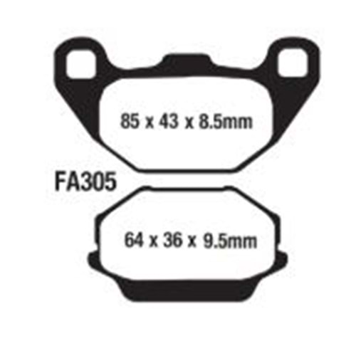 ARKA FREN DİSK BALATASI FA305 ATV KYMCO MXU 150