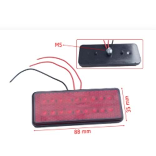 ÇAKAR REFLEKTÖR 18 LEDLİ 2 FONKSİYONLU 12-24V (ADET)