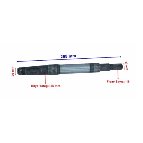 E-BİS YOLCU ALTAİ TREND S 4000 SOL AKS 16 FREZE 268 mm