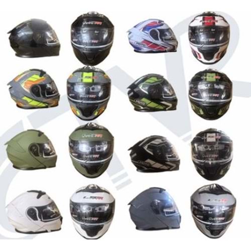 KASK ÇENESİ AÇILAN GÖZLÜKLÜ LS5 KARIŞIK