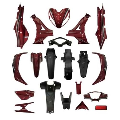 EGE KAPORTA SETİ KIRMIZI 19 PARÇA