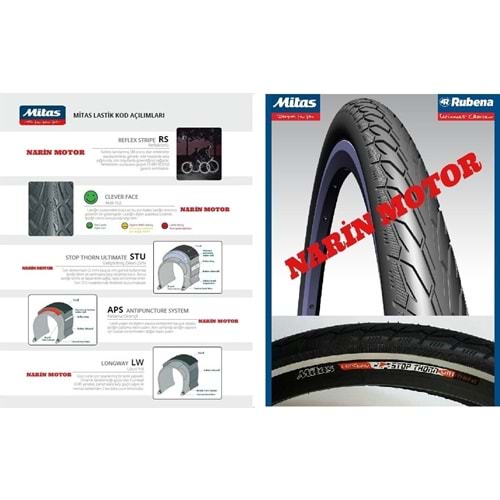 24*190 REFLEKTÖRLÜ 3mm ZIRHLI RUBENA-MİTAŞ DIŞ LASTİK