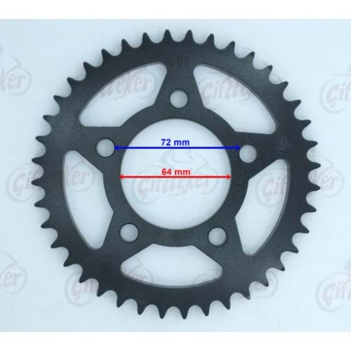 ARKA DİŞLİ 45 DRİFT L/KD 125 F/KİDEN 125 F/VULTURE İ