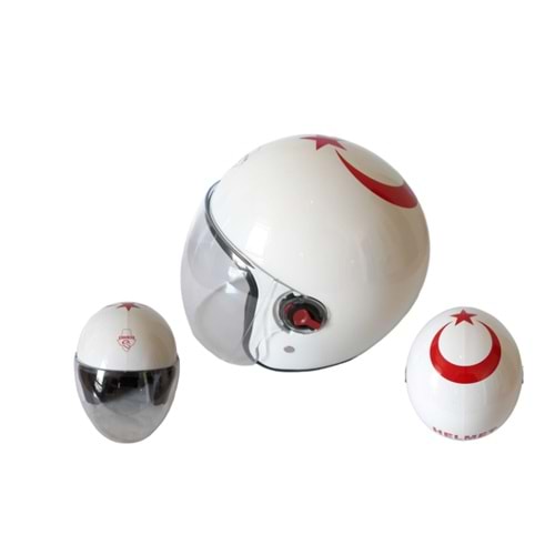 KASK ÇENESİZ BEYAZ