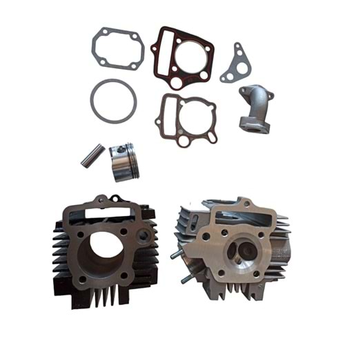 SİLİNDİR+SİLİNDİR KAPAK dönüşüm seti CUB 110cc MONDİAL ORJ