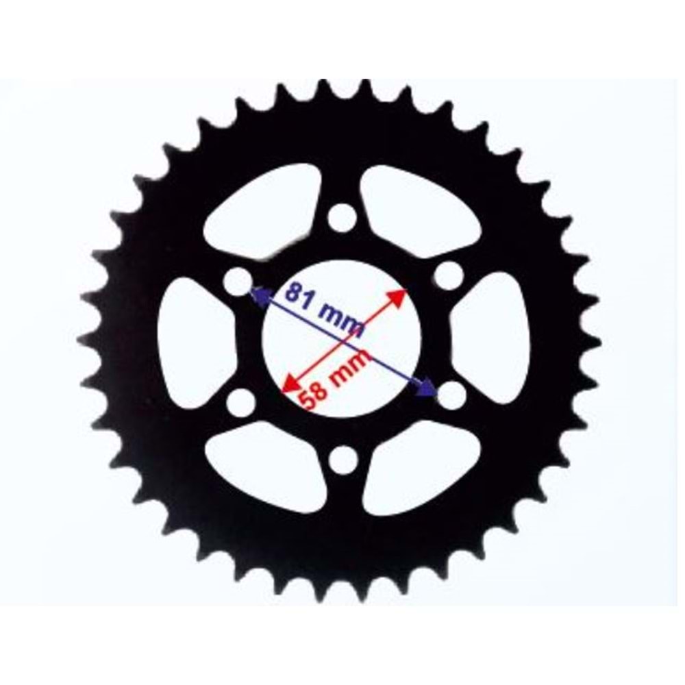 BAJAJ PULSAR NS 200 ARKA DİŞLİ 520-38T İÇ 58 mm ÖM
