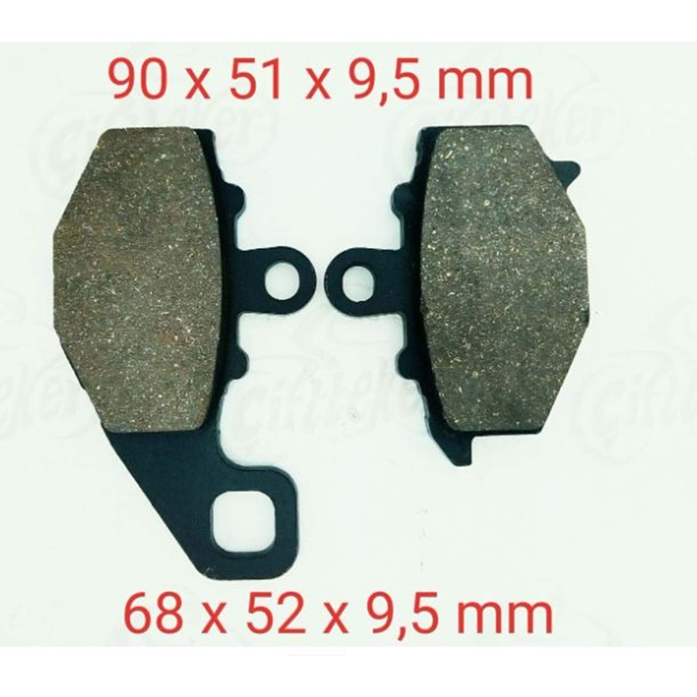 ARKA DİSK BALATA FA192 CF MOTO 650 NK(2012-2015)-KAWASAKİ ER-6 F-N - Z750 S - Z1000 - ZX6-R