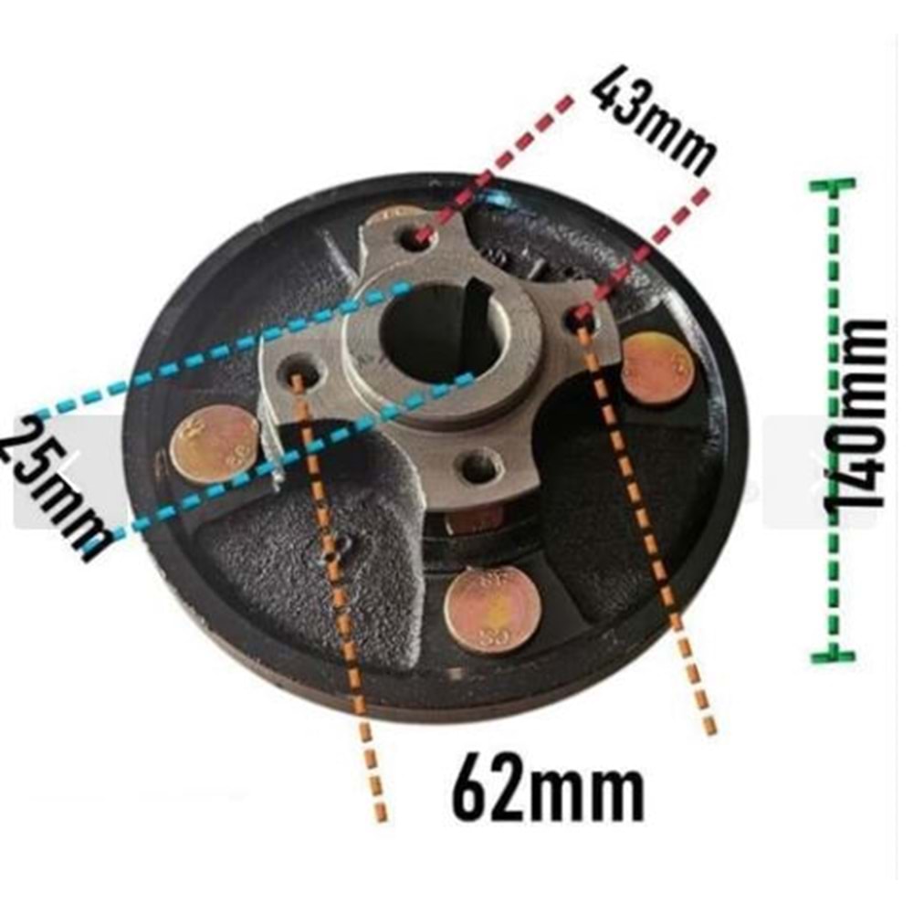 ARKA DİSKLİ KAMPANA E-BİSİKLET KAMYONET 140 MM